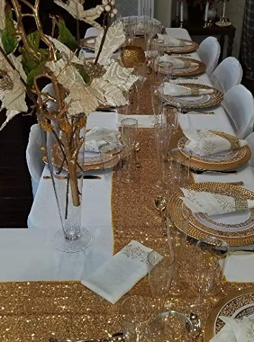 4.5 oz Gold Glitter Disposable Champagne Flutes A7950