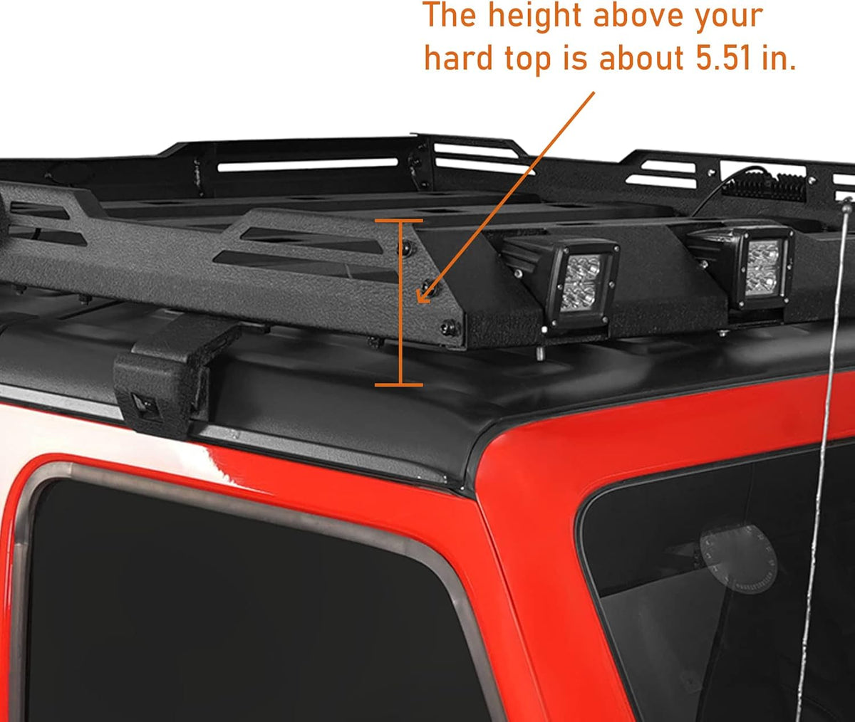 Roof Rack Cargo Basket Carrier for Jeep Wrangler JL Unlimited 4 Doors K6817