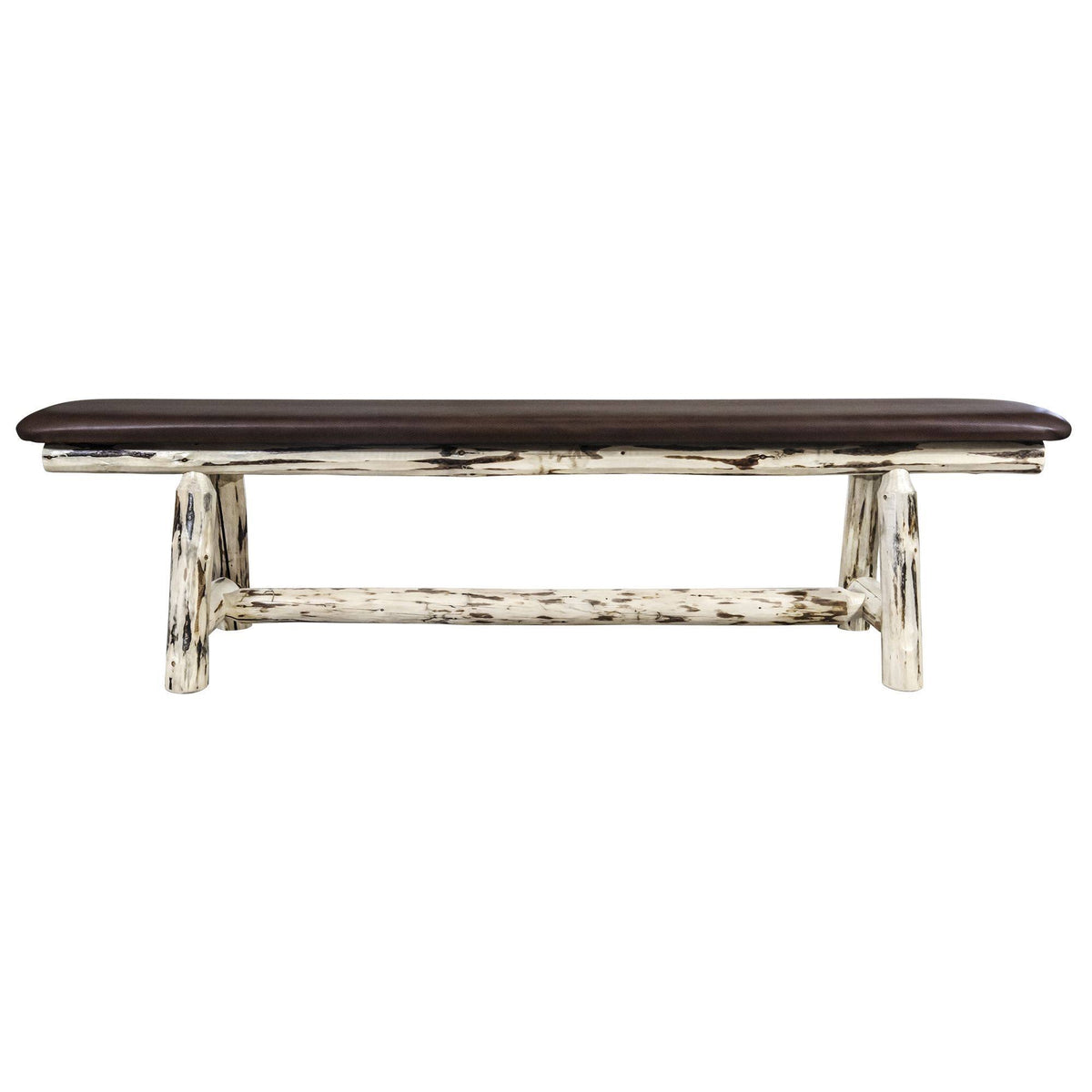 6ft Pine Wood Plank Style Bench X662791