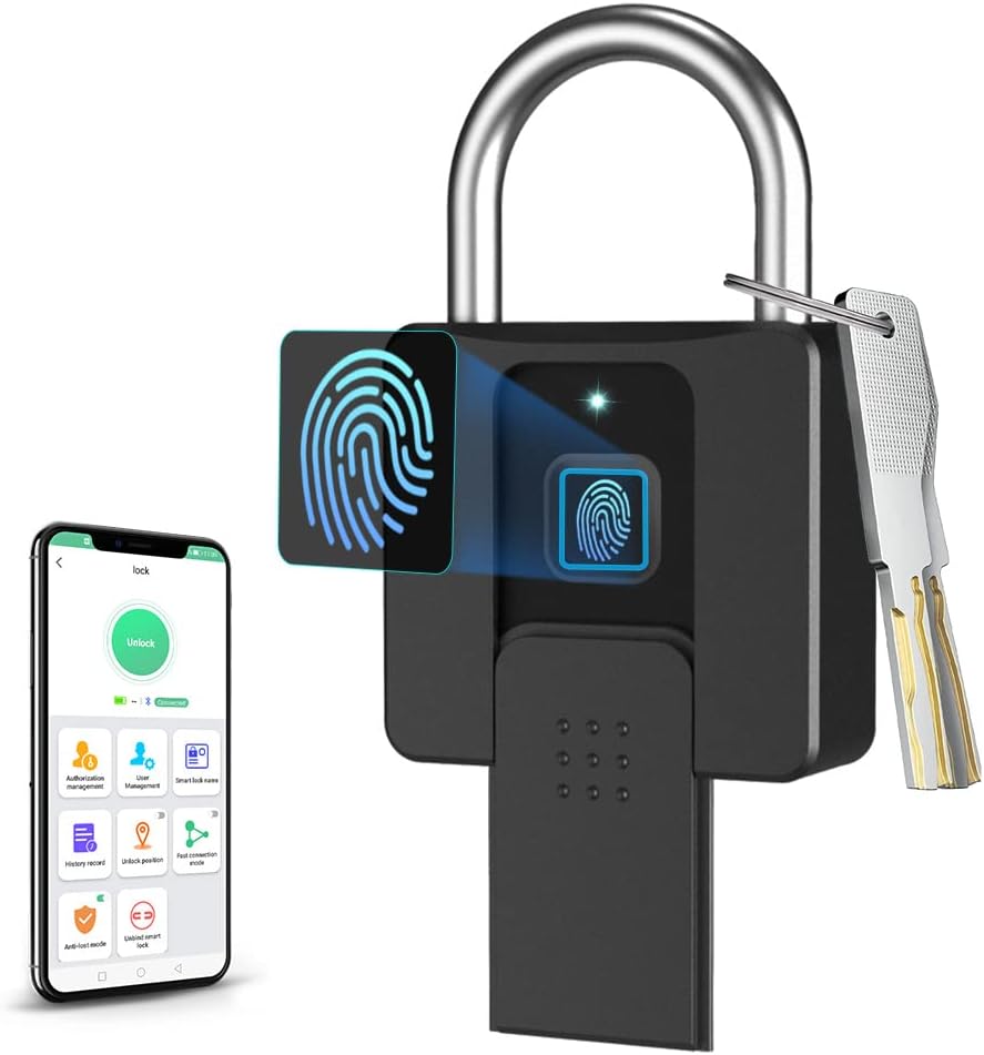 Fingerprint App Padlock Pack of 2 S76891