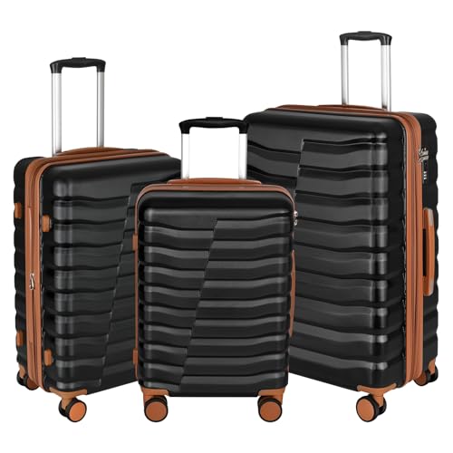 3-Piece Hardshell Luggage Set with Spinner Wheels, TSA Lock, Light Avocado Green (20+24+28 inch) H6610