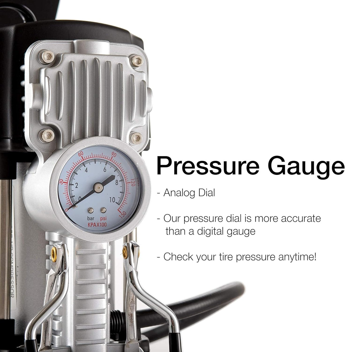 12V 150 PSI Portable Double Cylinder Air Compressor Tire Inflator E54967