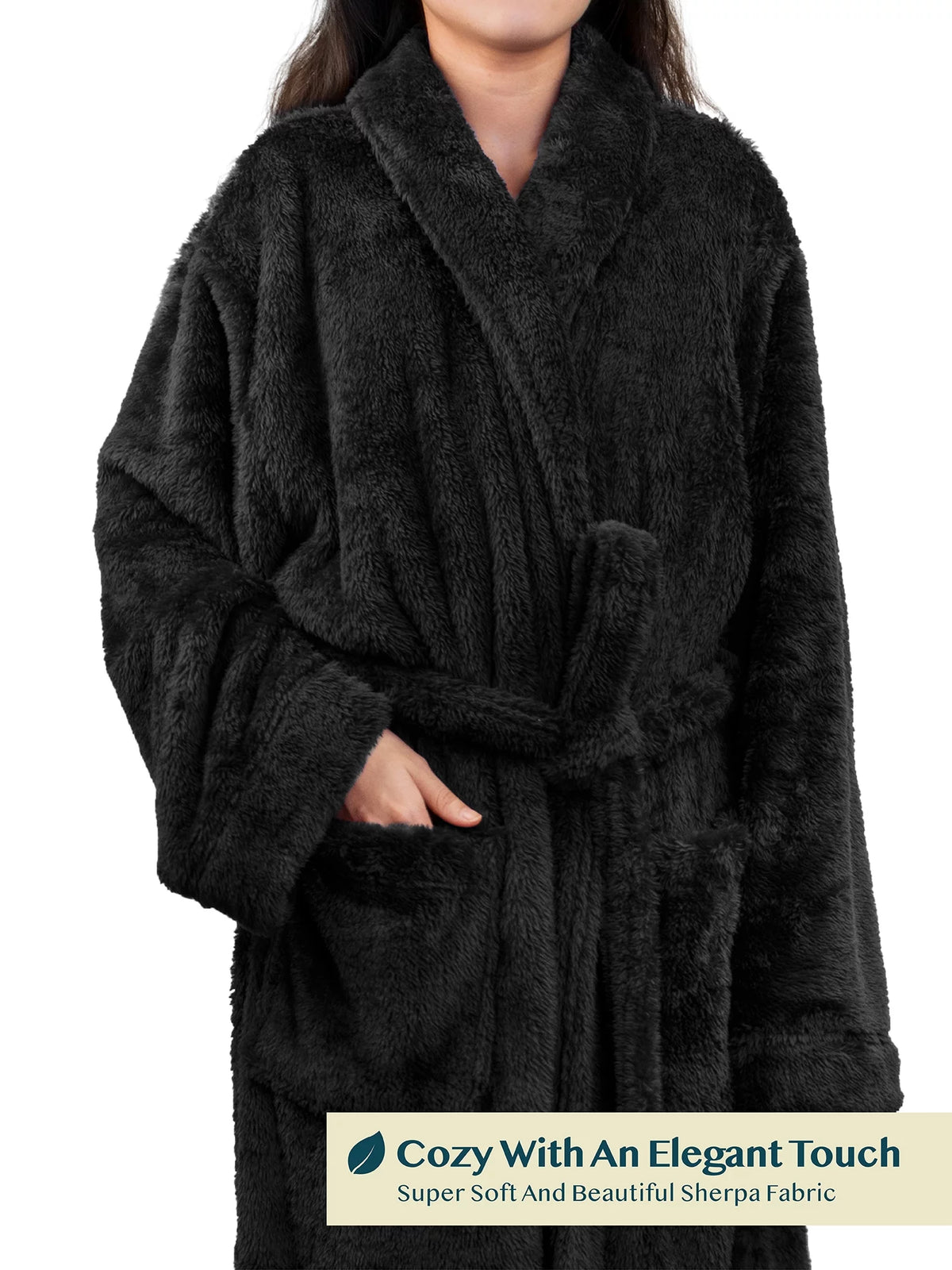 Black Fleece Sherpa Robe R931193