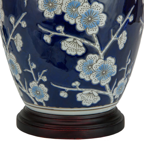 22" Blue Cherry Blossom Table Lamp Z54594
