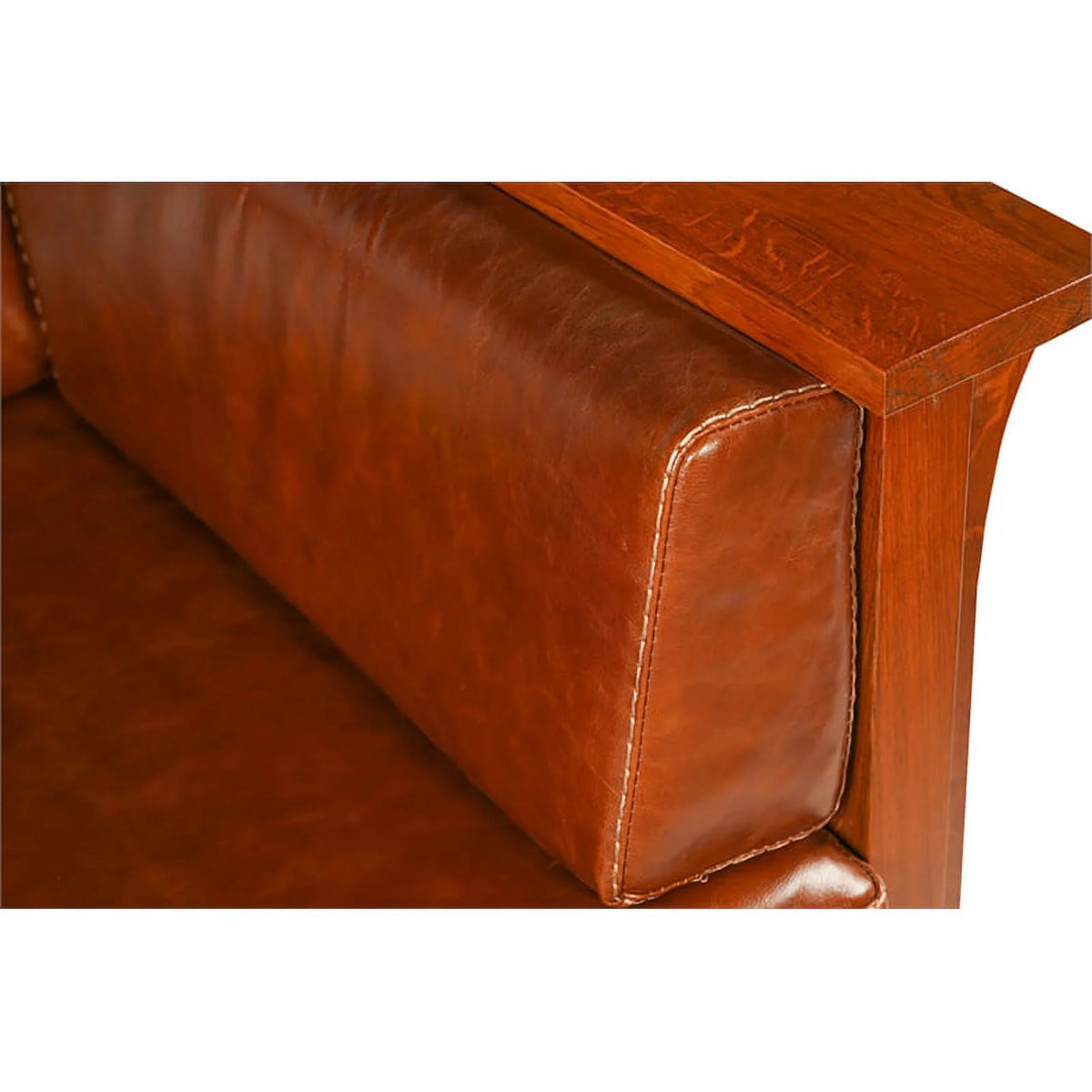 Leather Slat Side Arm Chair M2903