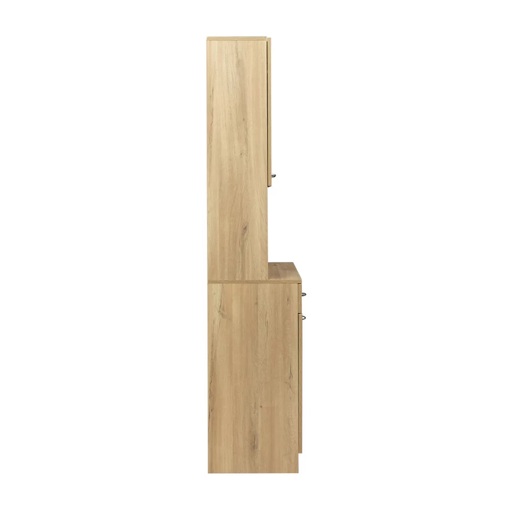 Freestanding Kitchen Pantry Storage Cabinet with Microwave Stand K127296