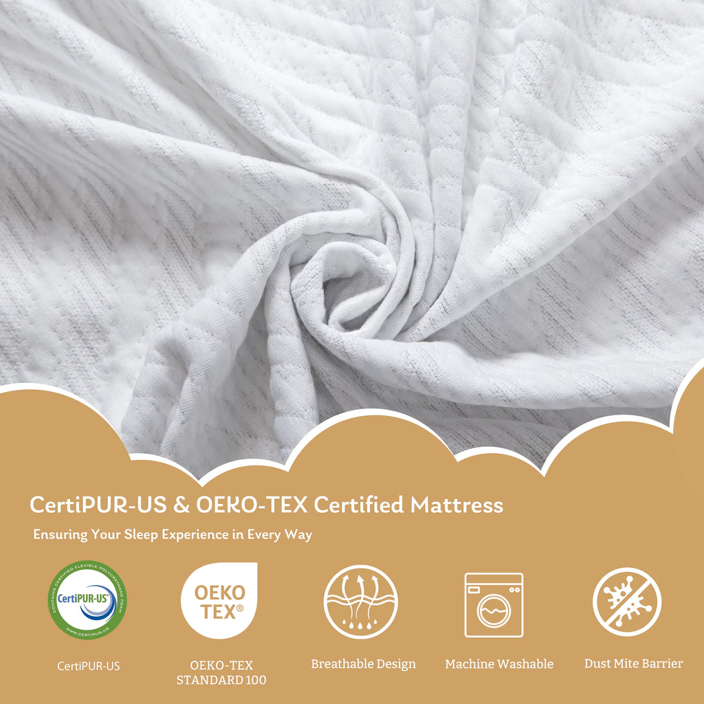 8 inch Twin Green Tea Gel Memory Foam Mattress U880