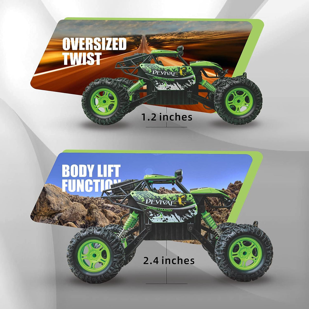 1:12 4WD 2.4GHz Remote Control Monster Truck with 2 Batteries F545