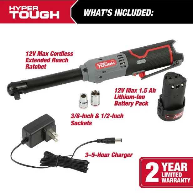 12V Max 3/8-in Lithium-Ion Cordless Extended Reach Ratchet with 1.5Ah Battery and Charger Z561830