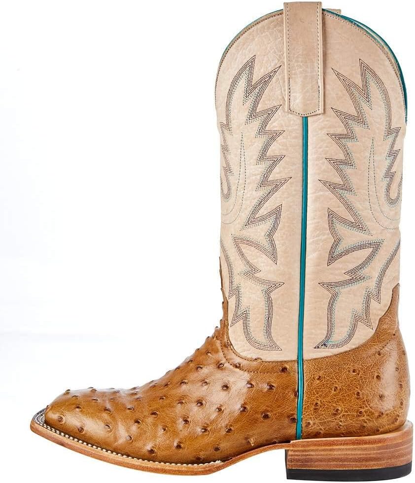 Brown Full Quill Ostrich Cowgirl Boot 10 B F481