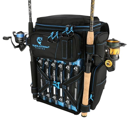 Seafoam 3600 Size Heavy Duty Fishing Tackle Backpack with 6 Trays L90596
