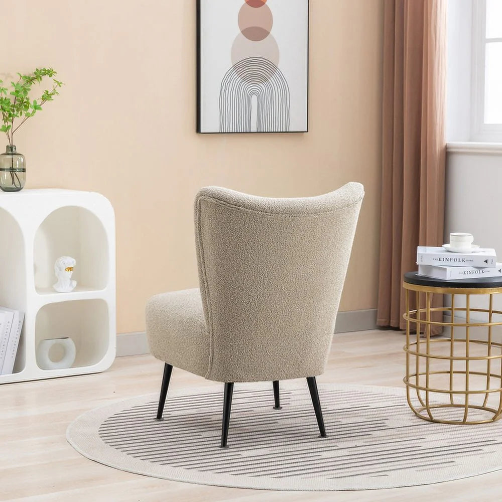 Boucle Upholstered Armless Accent Chair C670692