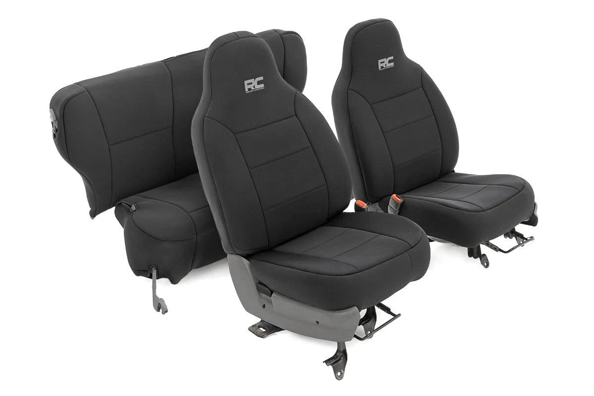Black Neoprene Seat Cover Set V6141