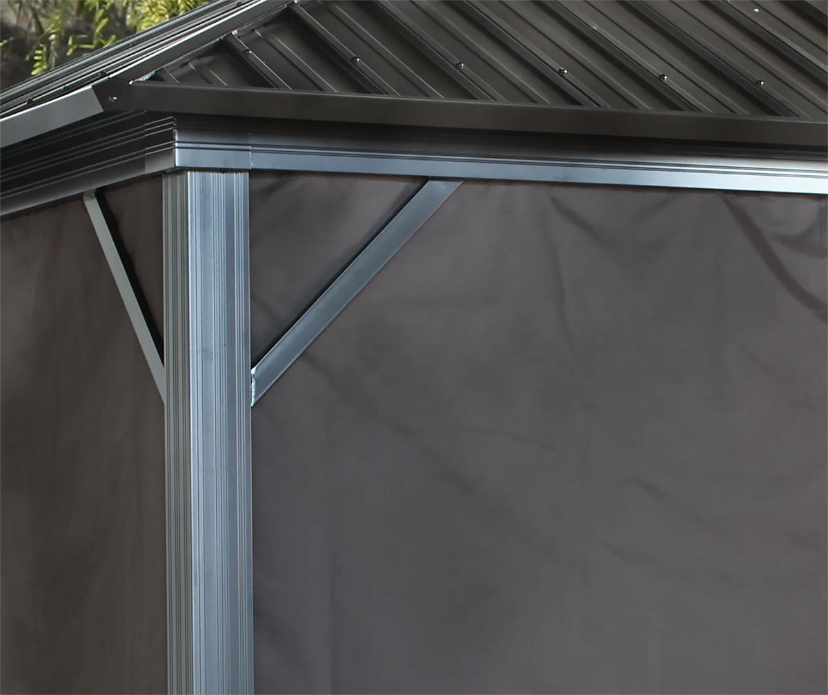 10 x 10 ft. Brown Polyester Curtains Z512317