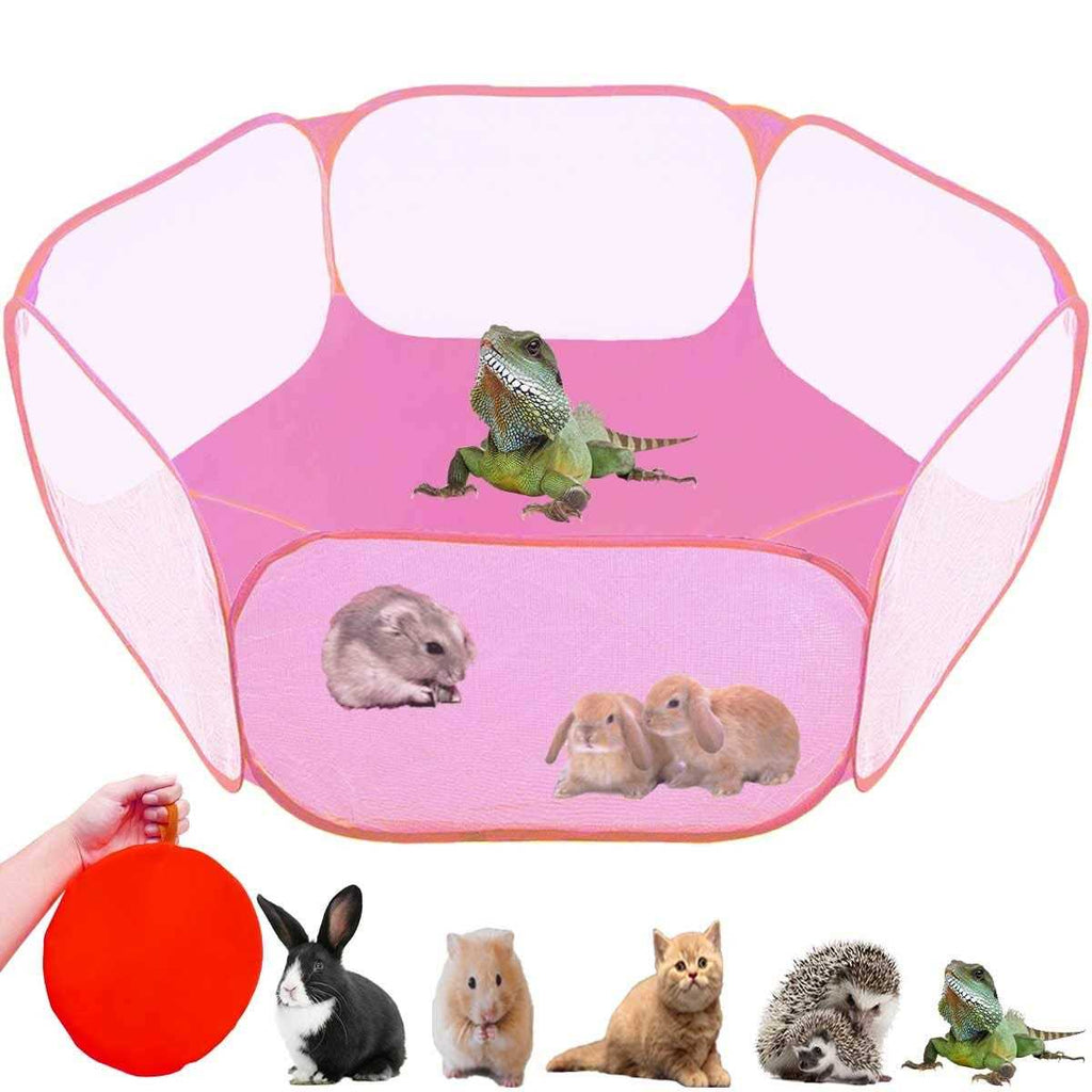 Small Animals Tent, Reptiles Cage, Breathable Transparent Pet Playpen Z95116