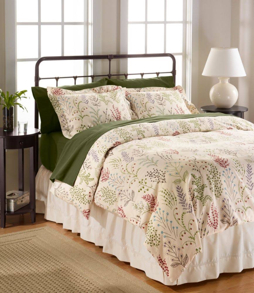 King Size Botanical Floral Flannel Comforter Cover F638