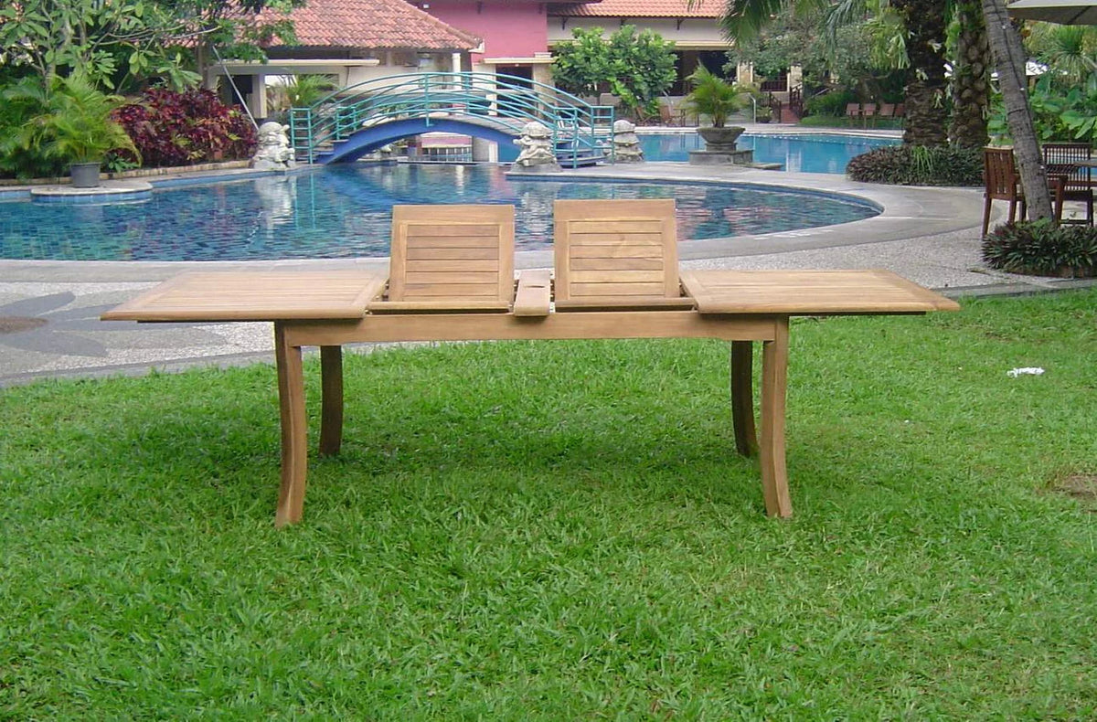 7 Pc Teak Dining Set with 6 Arm Chairs H356
