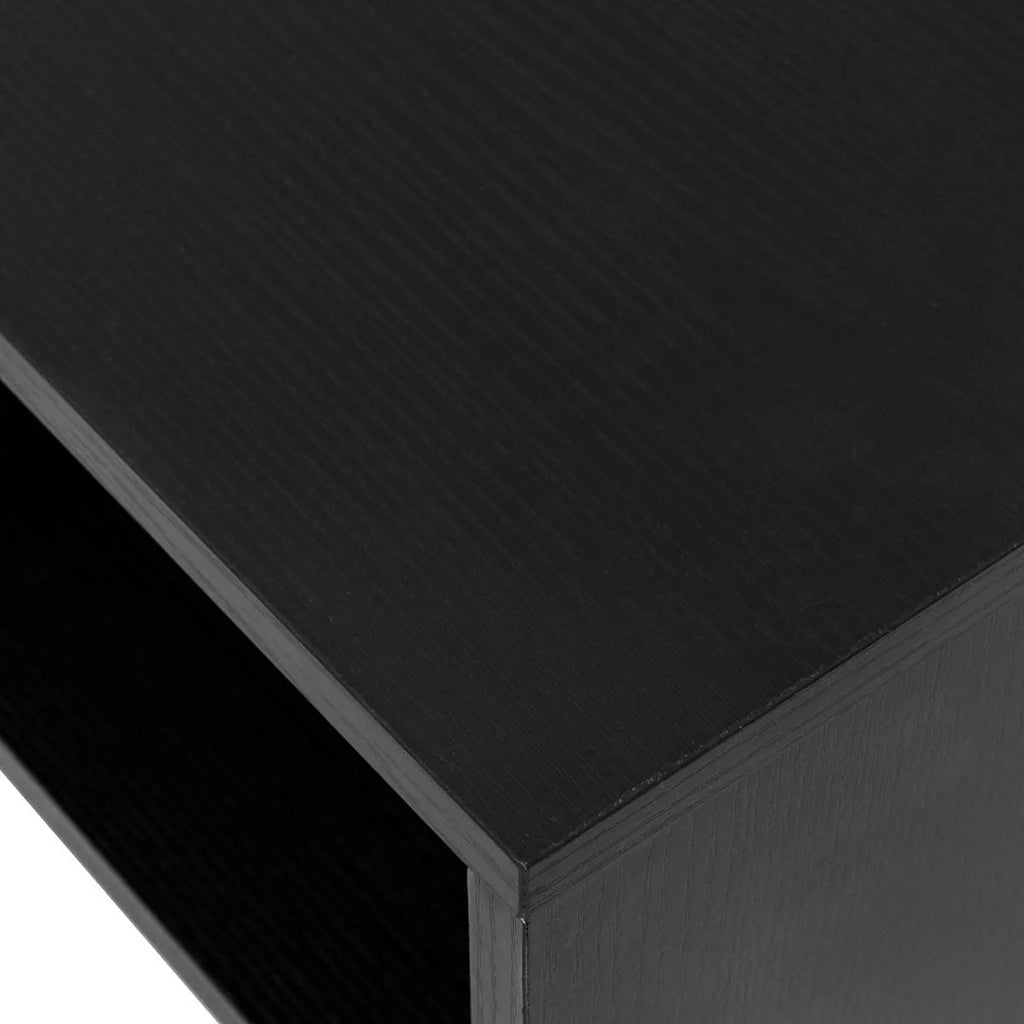 Black Wall Mounted Desk with 3 Storage Shelves P95616