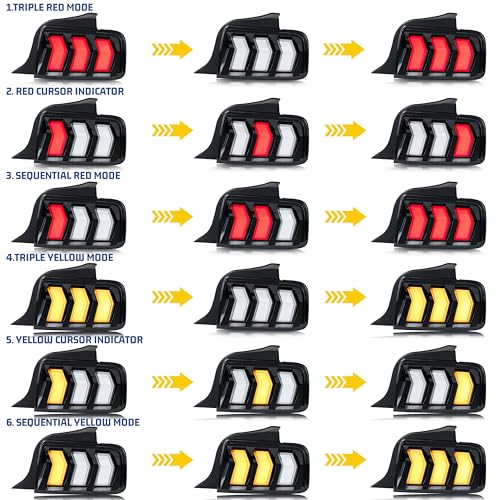 LED Tail Lights Assembly with Sequential Turn Signal M147