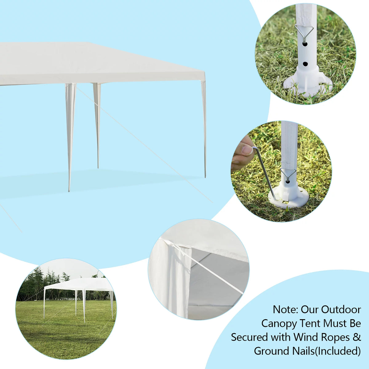 10'x30' Heavy Duty Outdoor Canopy Tent Y750393