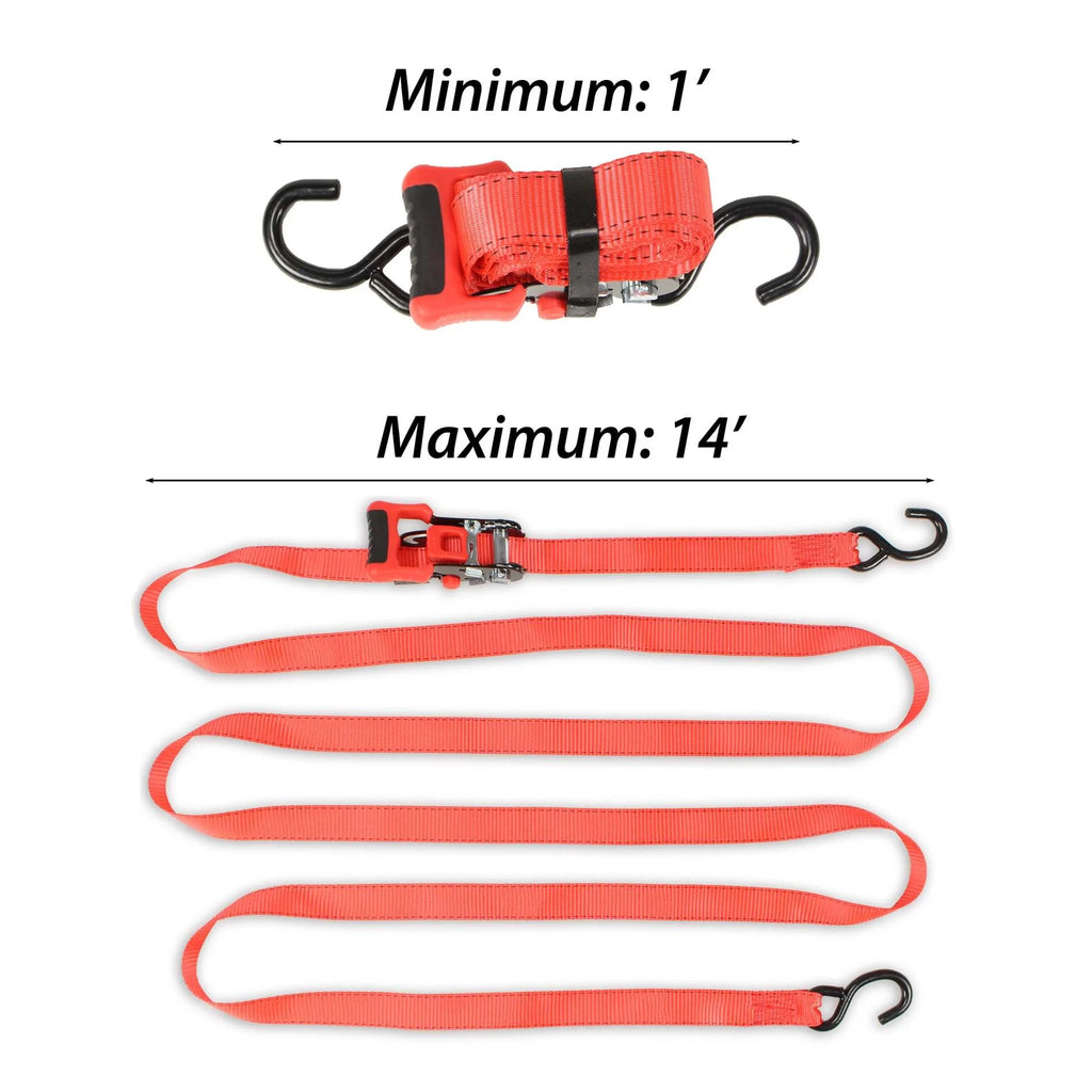 (2 Pack) Sliding Ratchet Strap with Vinyl Coated S Hook V244147