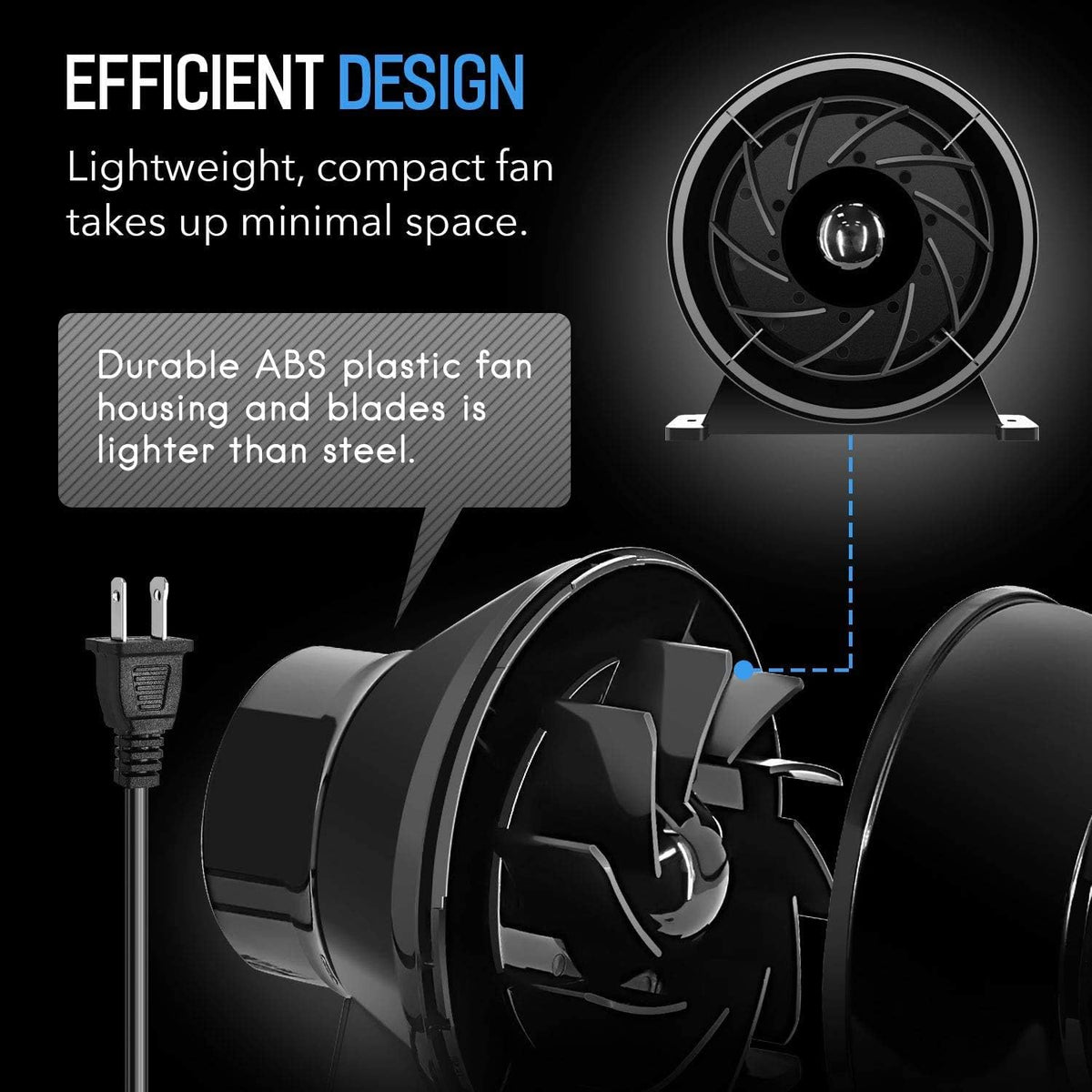 4 Inch 195 CFM Inline Fan Carbon Filter Ducting Ventilation Kit J717566