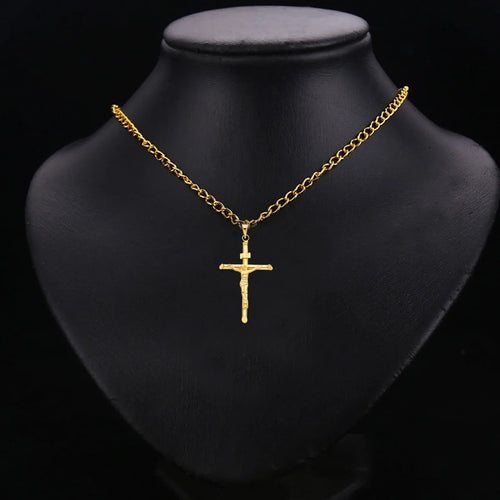 14K Yellow Gold Crucifix Charm Pendant, 48 x 32 MM, 2.5 grams X656712