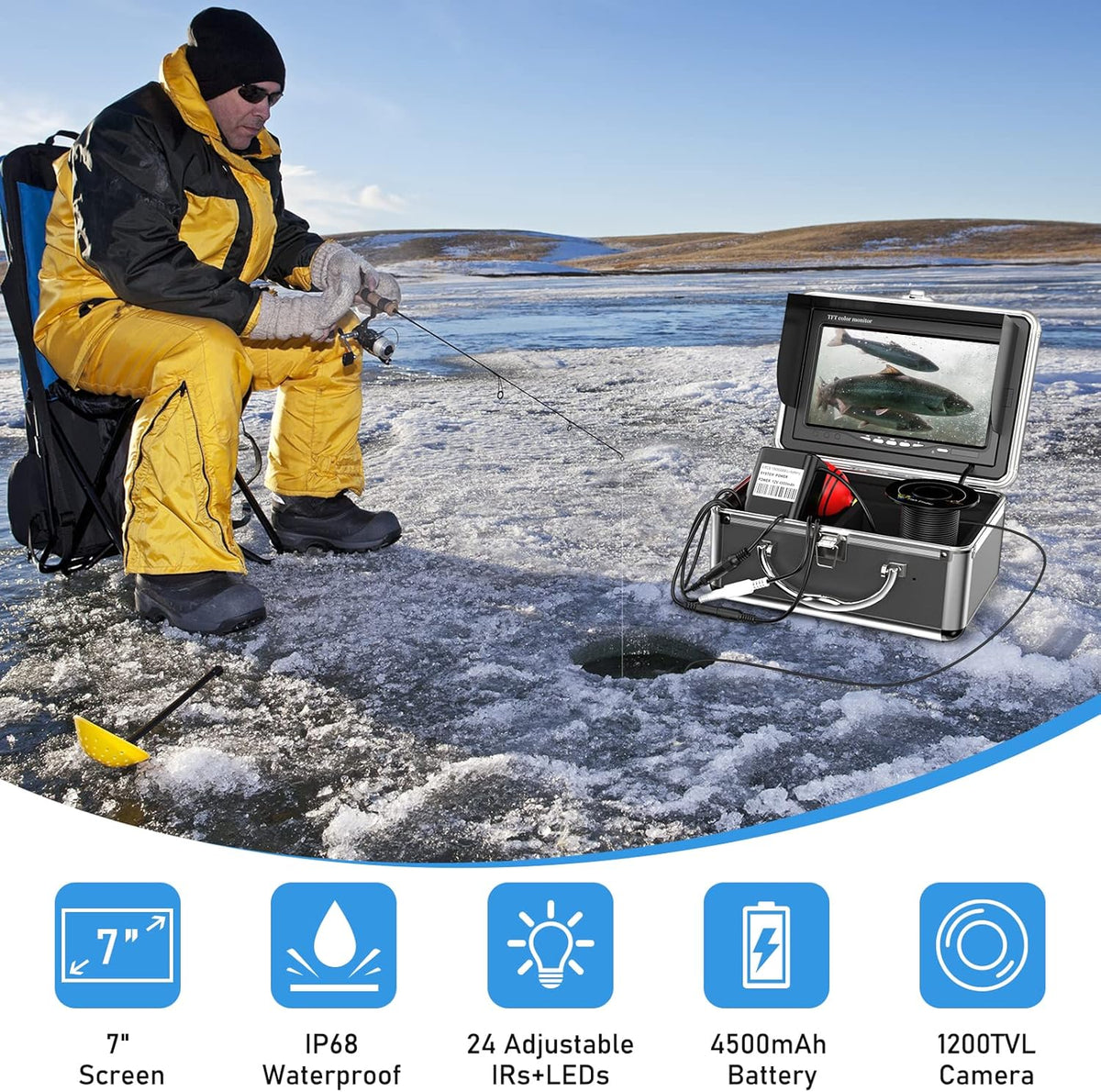Underwater Fishing Camera with 7'' Color LCD Display A42400