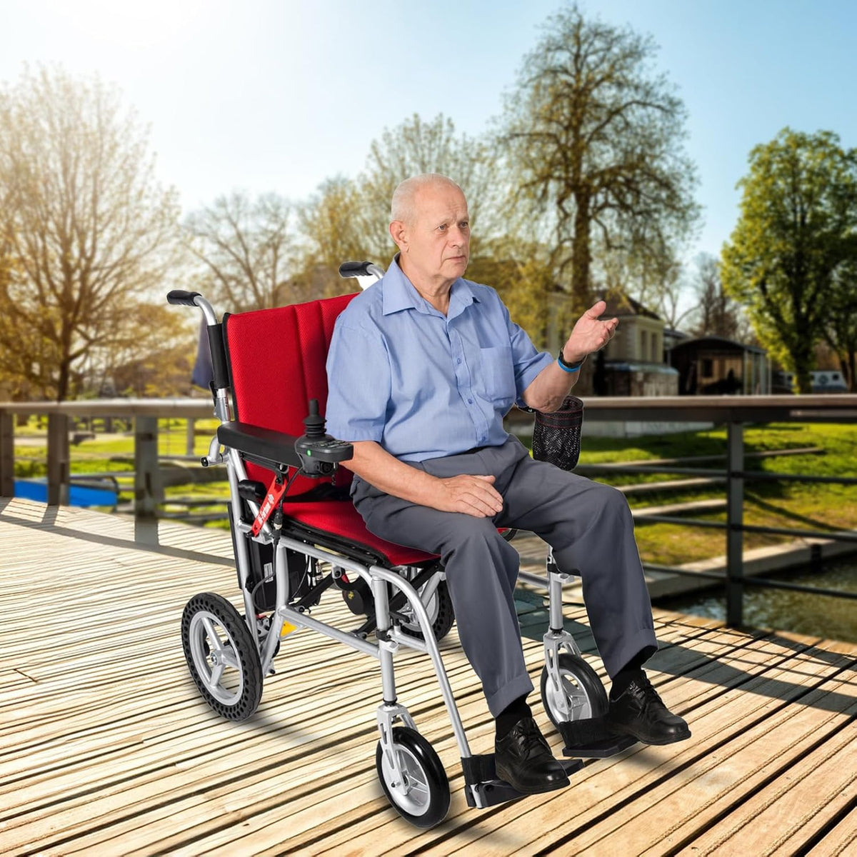 Lightweight Electric Wheelchair 35lbs Foldable Power Wheelchair Q713534