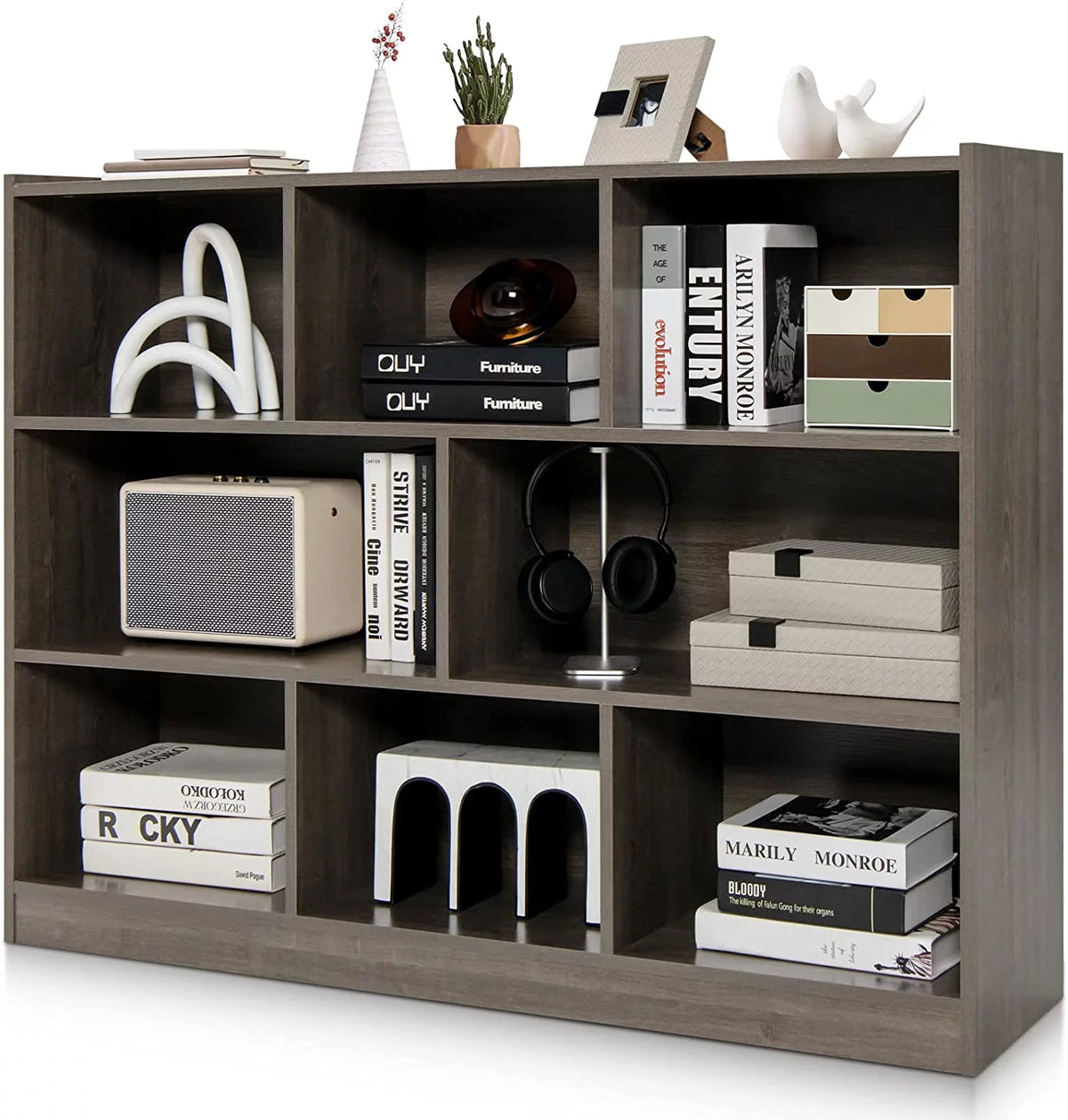 3 Tier 8 Cube Wood Storage Bookcase L59916