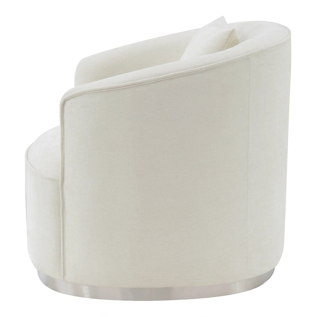Beige Upholstered Loveseat with 2 Pillows E12649