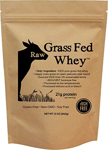 Raw Grass Fed Whey Protein Powder, Unflavored, Unsweetened (12 OZ) J771483