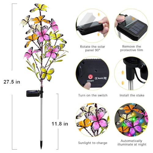 2 Pack Solar Butterfly Tree Lights R240