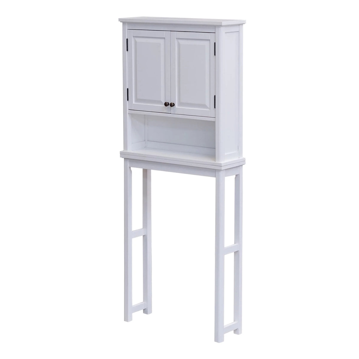 Over the Toilet Storage with Upper Cabinet and Open Shelf J372