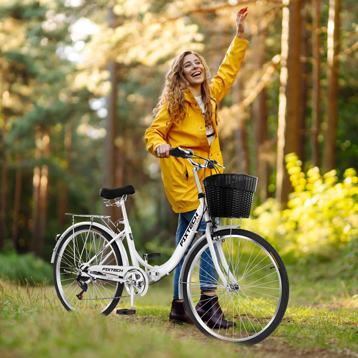 26 Inch 7 Speed Foldable Carbon Steel City Bike U1220