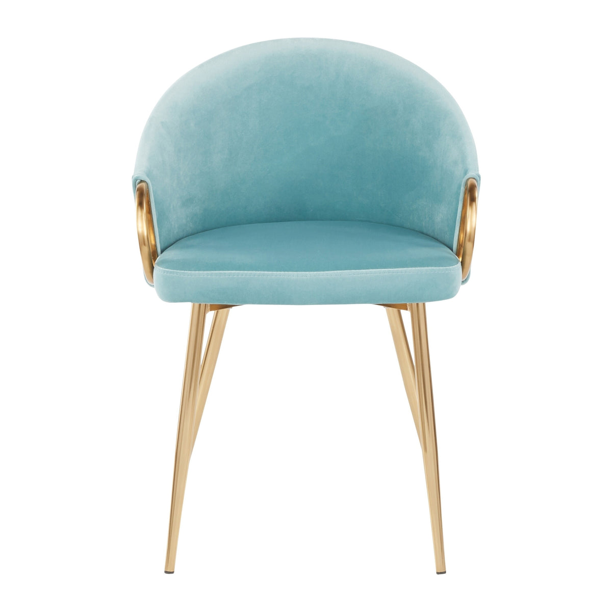 Light Blue Velvet Upholstered Chair D104150