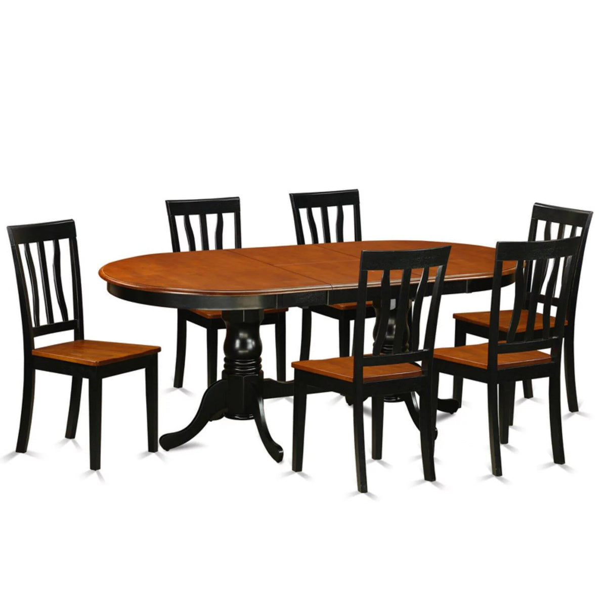 7 Pc Wood Dining Table Set F8046