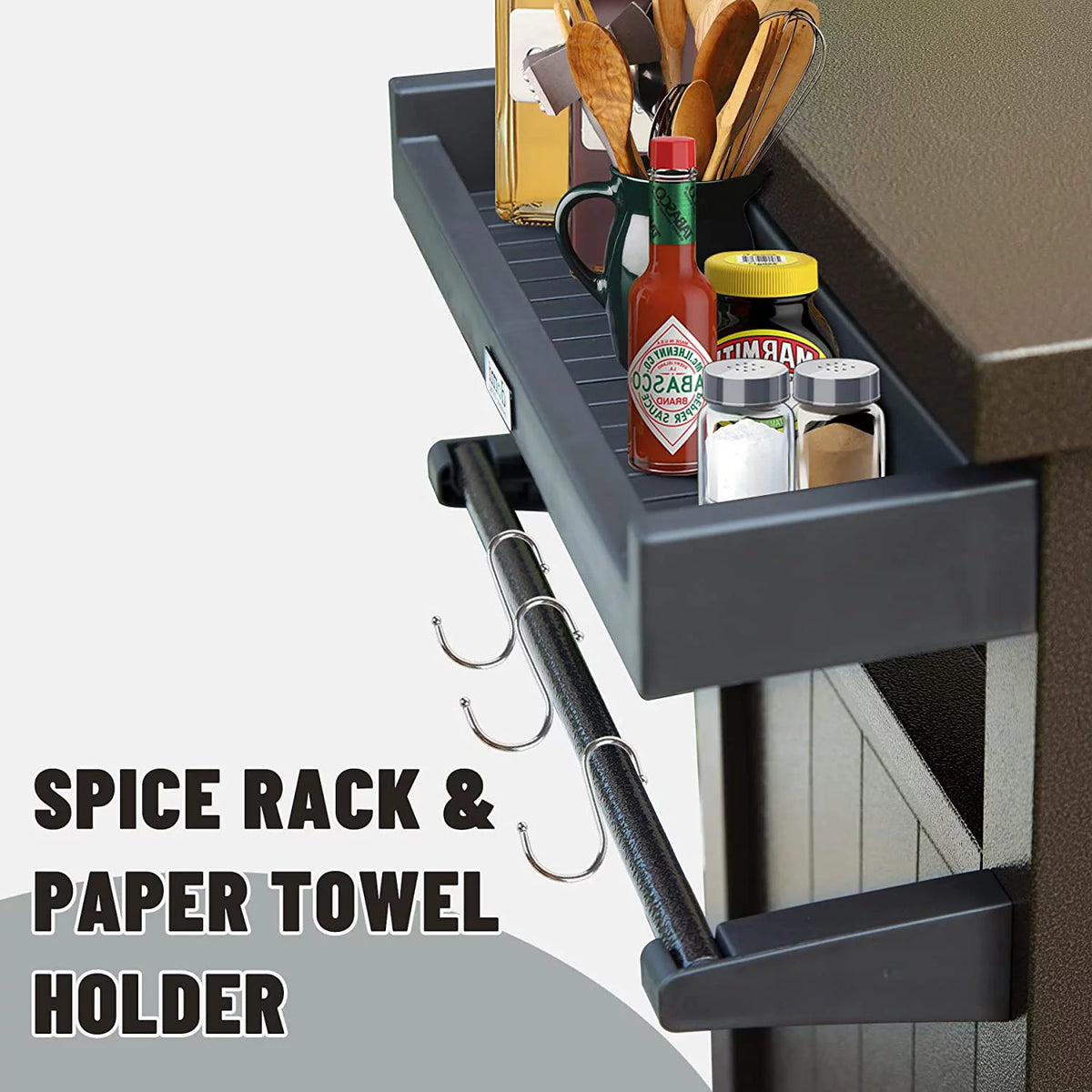 Outdoor Grill Cart with Storage and Wheels N93563