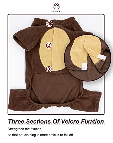 Pet Costume Ears Hat Sweater Furry Clothes for Dogs Cats Q326927
