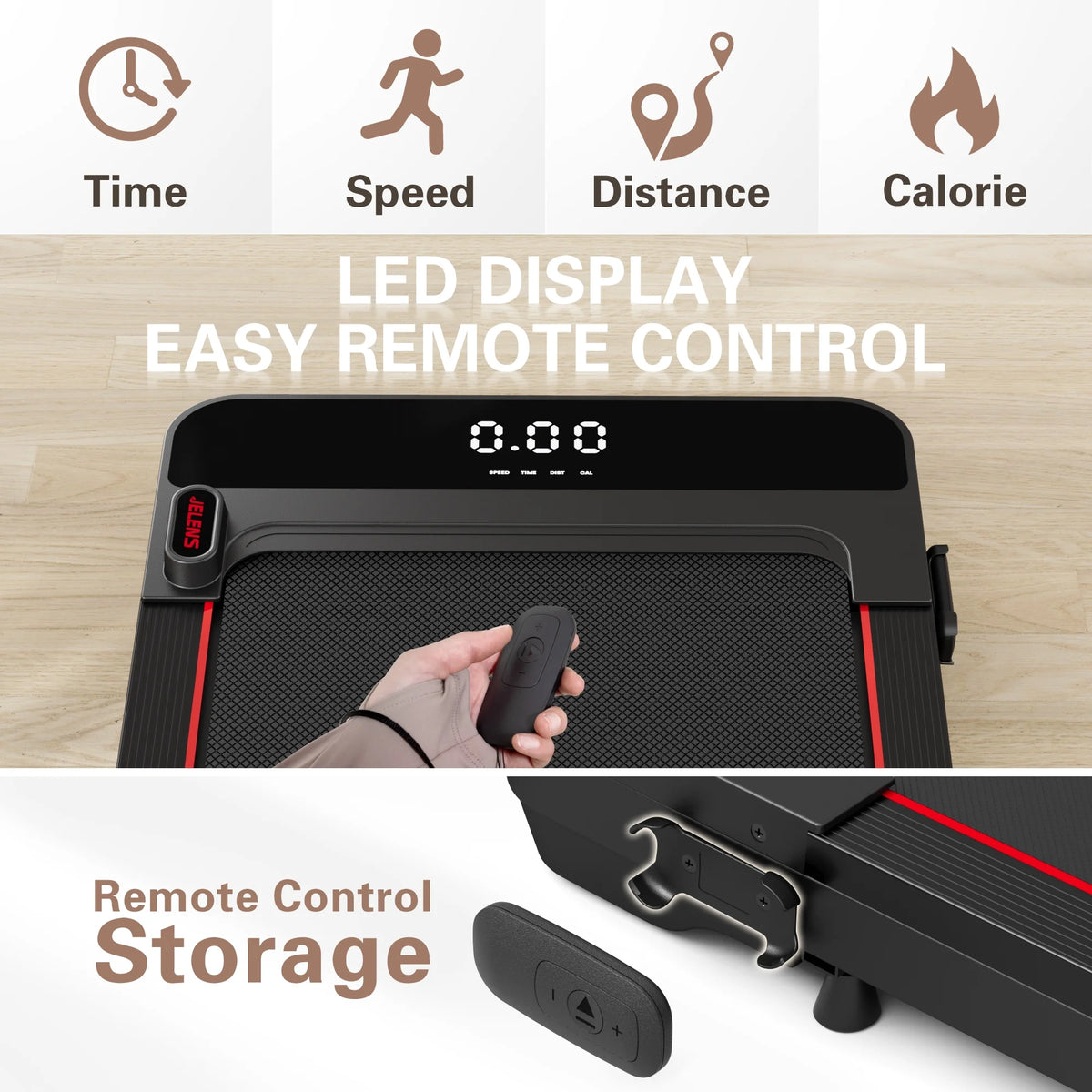 2.5HP Portable Under Desk Treadmill with Remote Control H861745