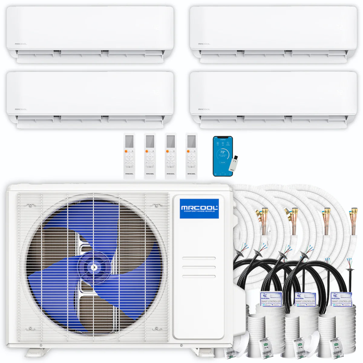 42,000 BTU 4 Zone Ductless Air Conditioner and Heat Pump G502