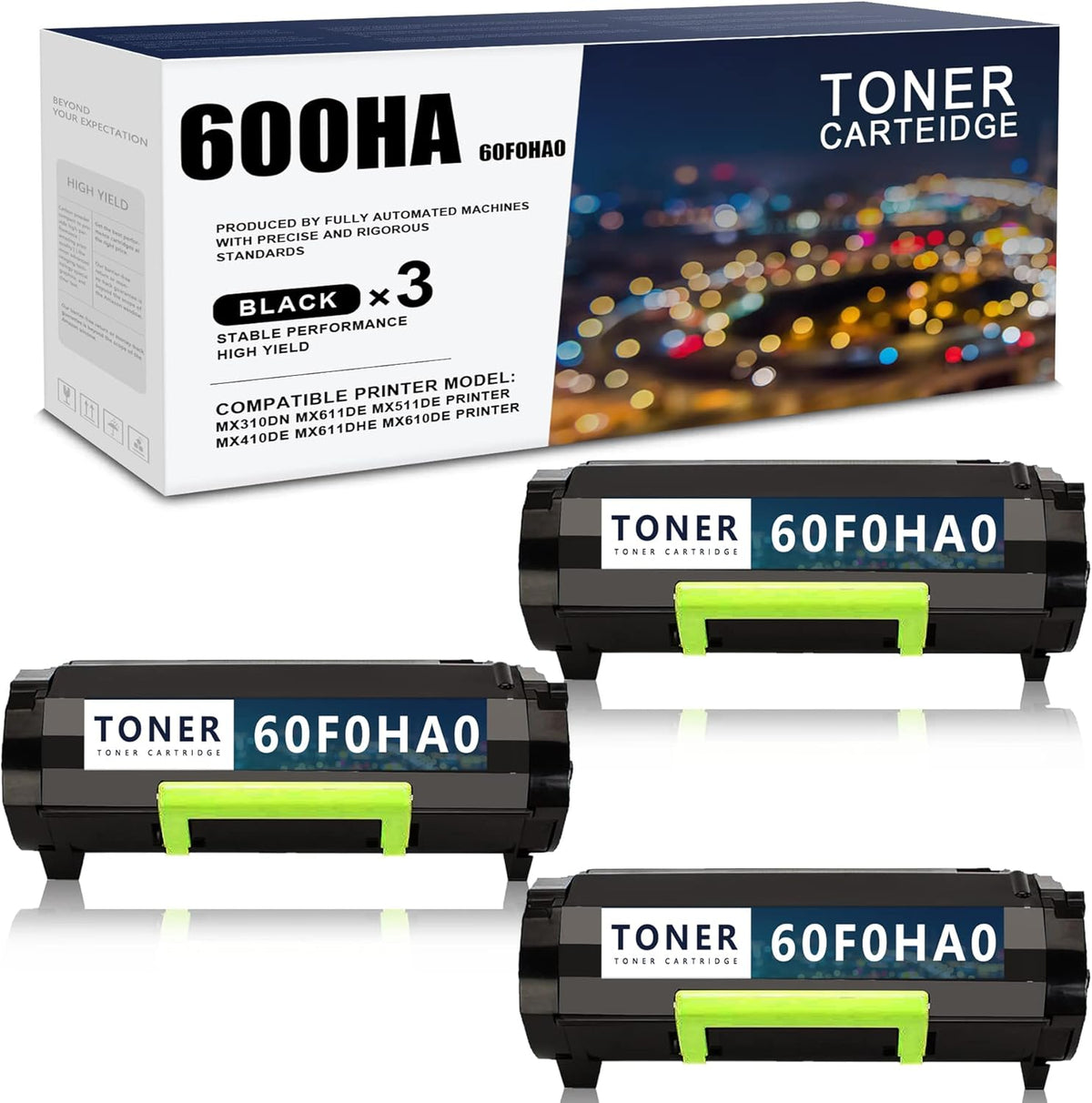 Black Compatible Toner Cartridges 3 Pack I988