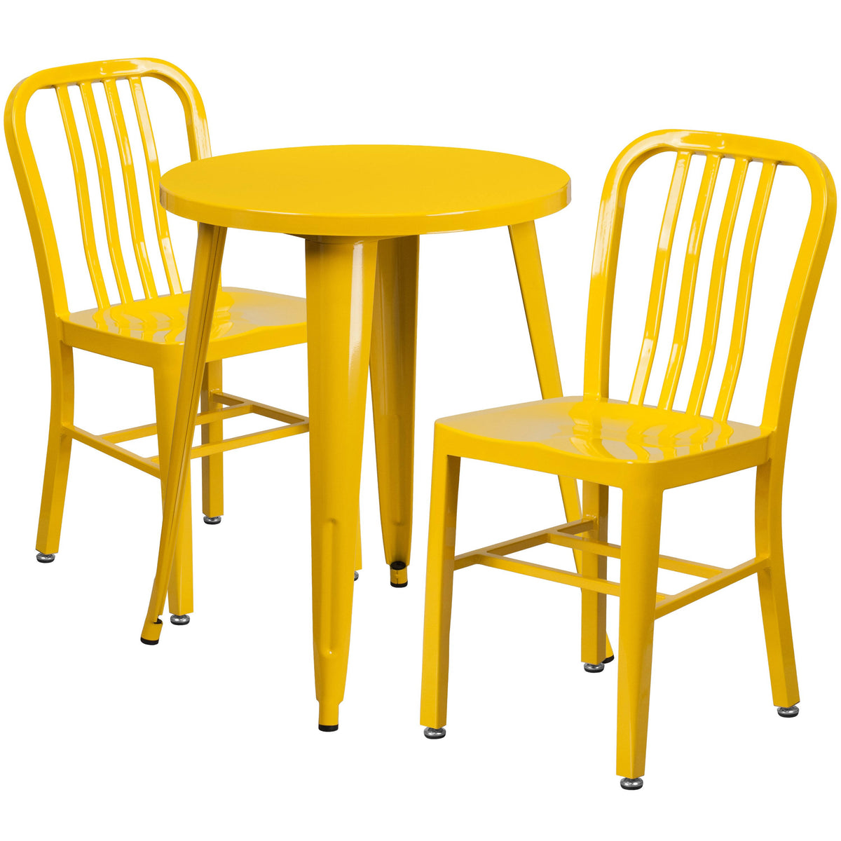 Red Metal Indoor-Outdoor Table Set with 2 Chairs G725601