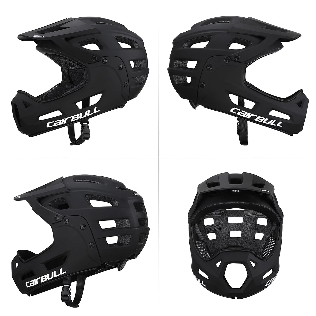 Full Face Bike Helmet with Detachable Chin Guard and Visor W2623