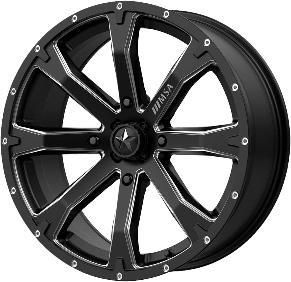 18x7 Black/Milled Wheel Rim V109563