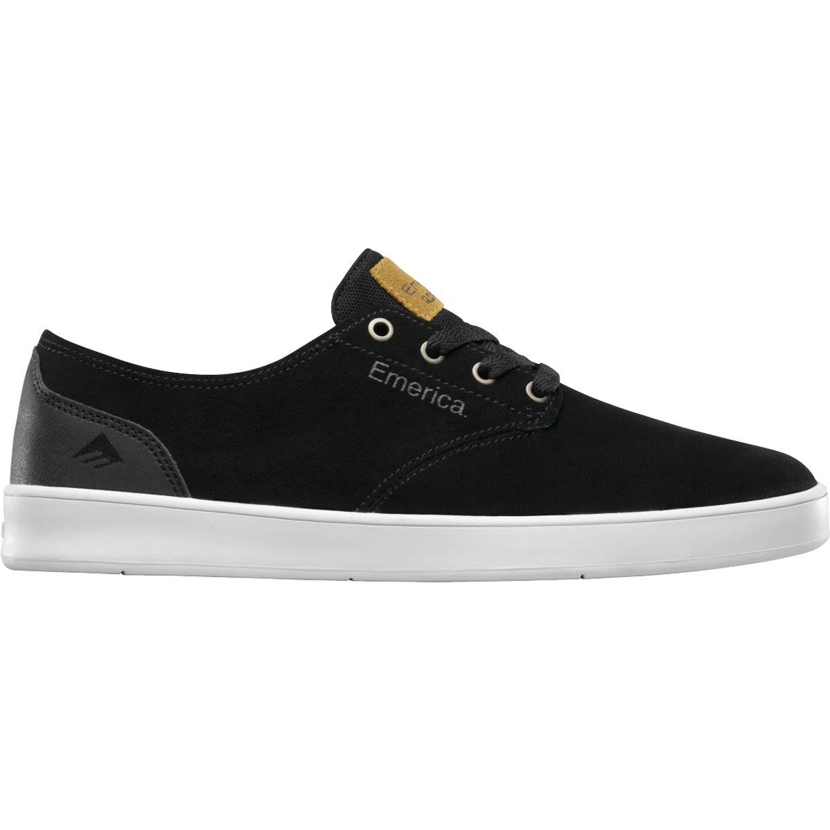 Black/Black/White Laced Shoes O933