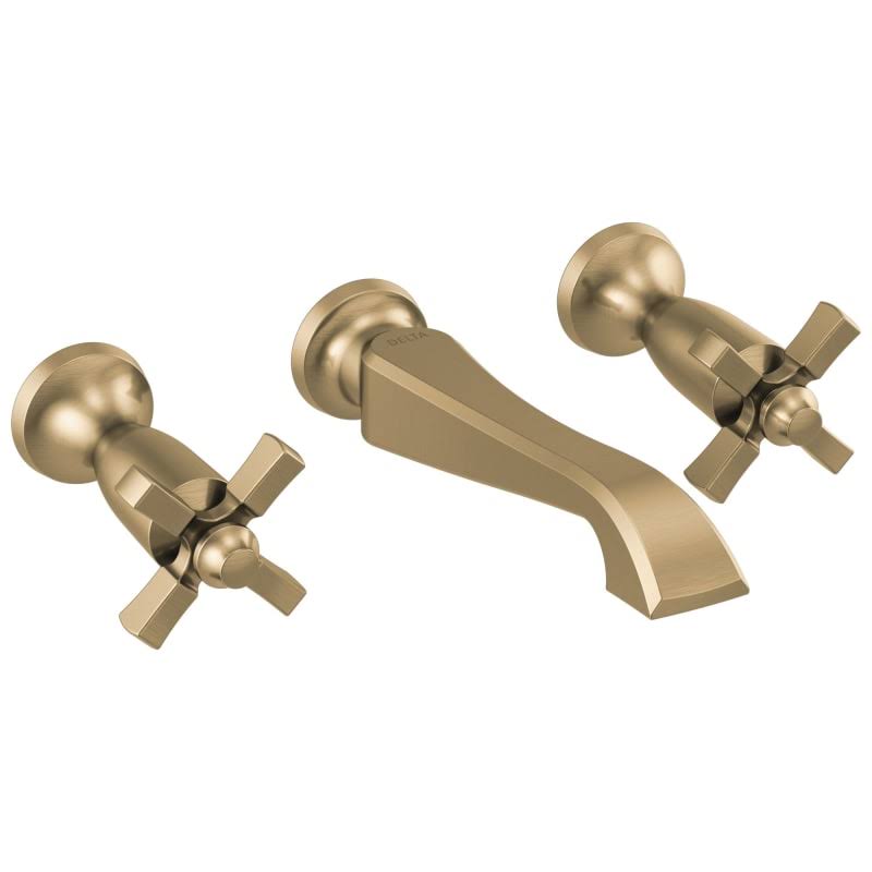 Bronze Wall Mounted Widespread Bathroom Faucet Trim W718490