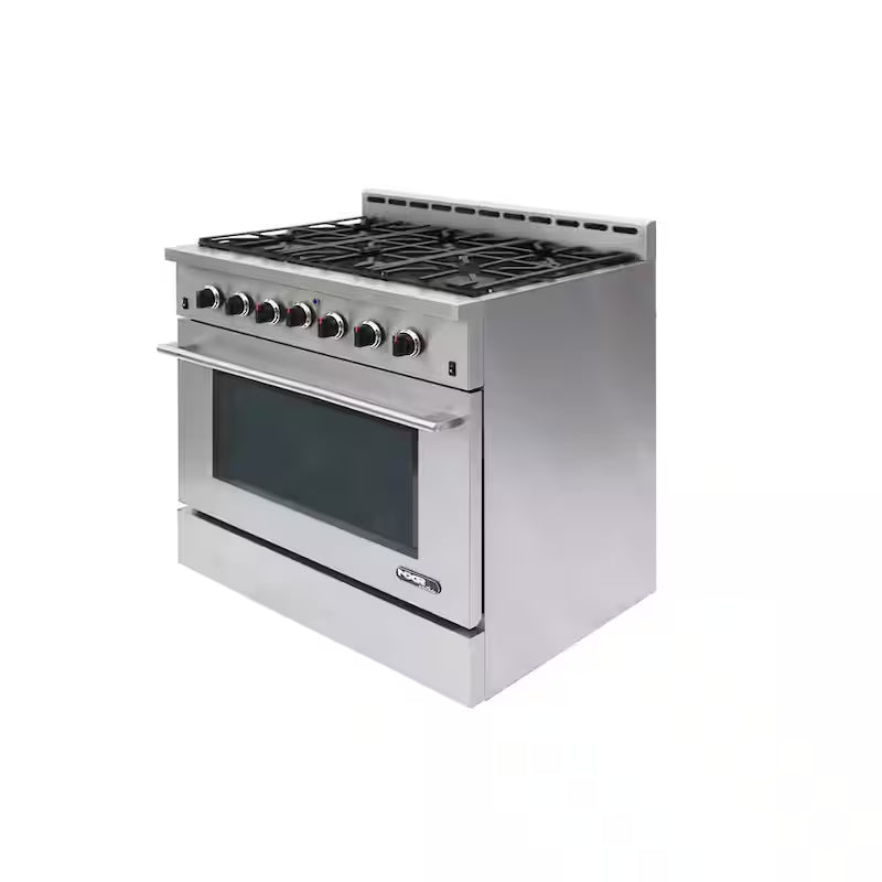 36 in. 5.5 cu. ft. Gas Range with Convection Oven in Stainless Steel B3980