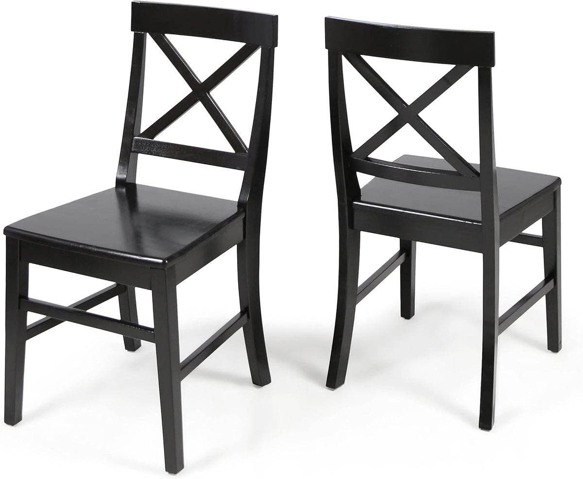 Light Grey Finish Acacia Wood Dining Chairs W5653