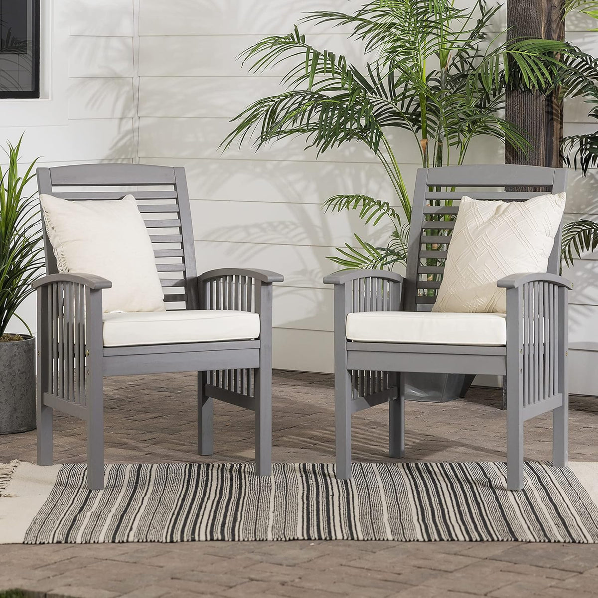 Acacia Wood Outdoor Accent Table, 20 Inch, Brown S44164
